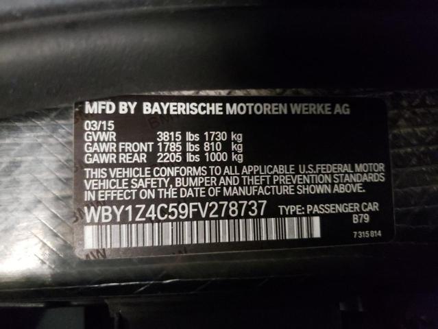 Photo 11 VIN: WBY1Z4C59FV278737 - BMW I3 REX 