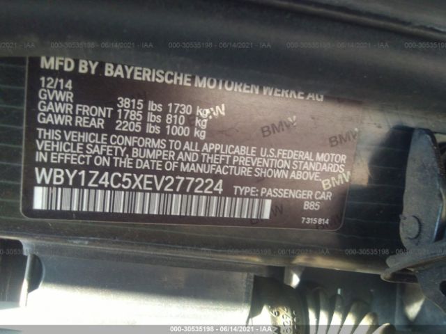 Photo 8 VIN: WBY1Z4C5XEV277224 - BMW I3 