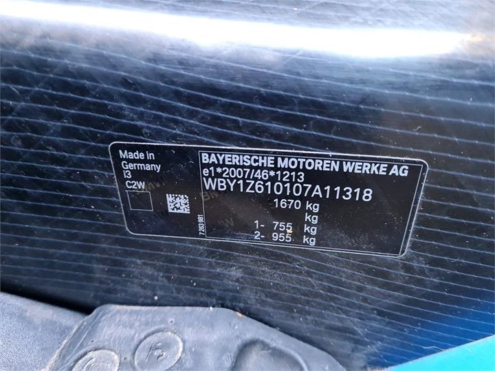 Photo 4 VIN: WBY1Z610107A11318 - BMW I3 