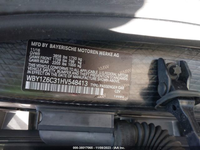 Photo 8 VIN: WBY1Z6C31HV548413 - BMW I3 