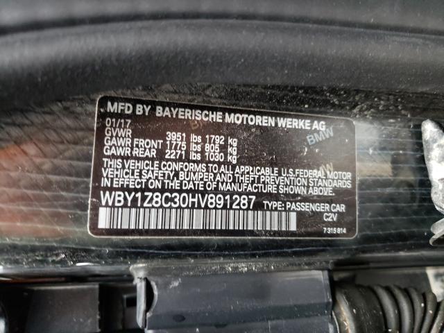 Photo 9 VIN: WBY1Z8C30HV891287 - BMW I3 REX 