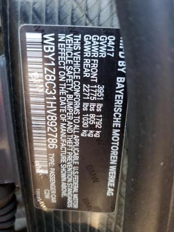 Photo 11 VIN: WBY1Z8C31HV892786 - BMW I3 REX 