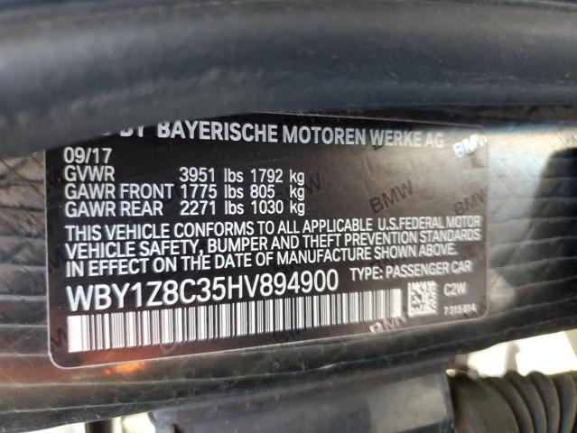 Photo 11 VIN: WBY1Z8C35HV894900 - BMW I3 