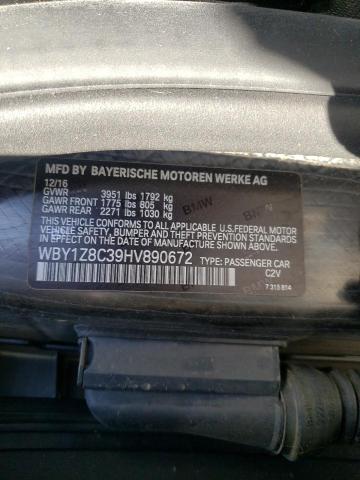 Photo 9 VIN: WBY1Z8C39HV890672 - BMW I3 REX 