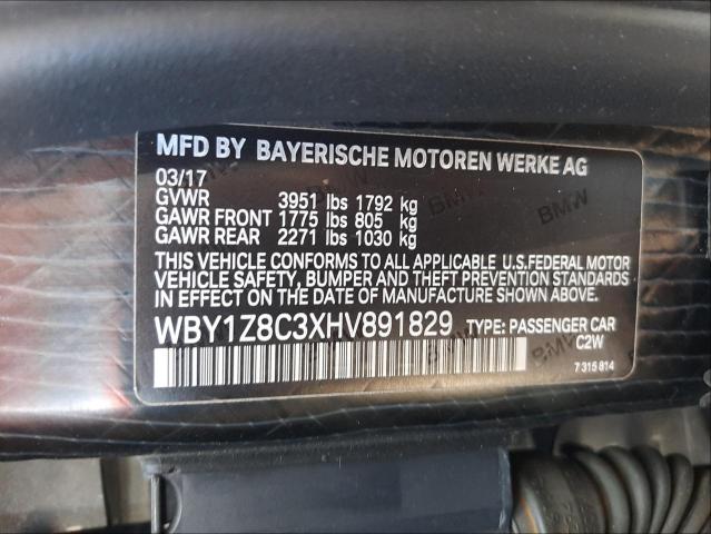 Photo 9 VIN: WBY1Z8C3XHV891829 - BMW I3 REX 