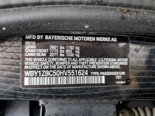 Photo 11 VIN: WBY1Z8C50HV551624 - BMW I3 REX 