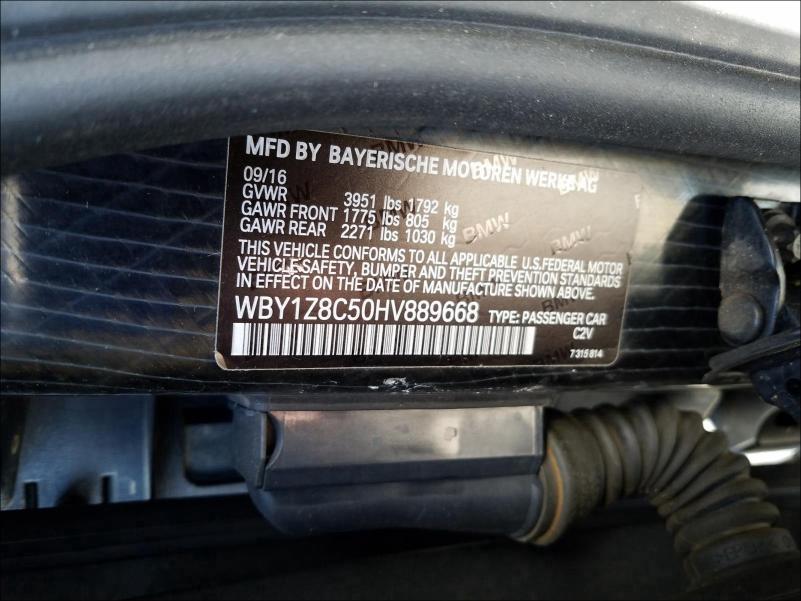 Photo 9 VIN: WBY1Z8C50HV889668 - BMW I3 