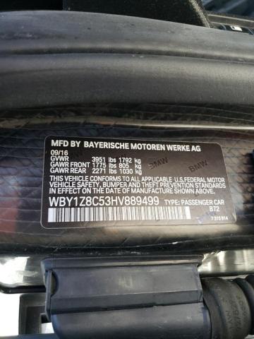 Photo 11 VIN: WBY1Z8C53HV889499 - BMW I SERIES 