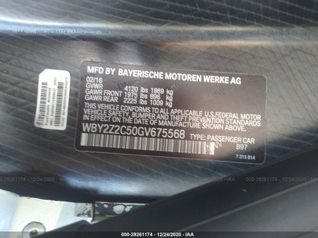 Photo 8 VIN: WBY2Z2C50GV675568 - BMW I8 