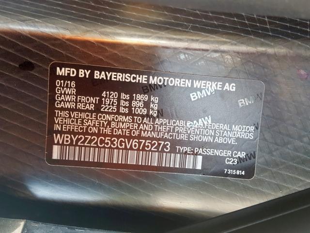 Photo 9 VIN: WBY2Z2C53GV675273 - BMW I8 