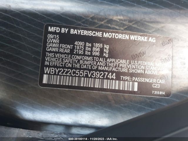 Photo 8 VIN: WBY2Z2C55FV392744 - BMW I8 