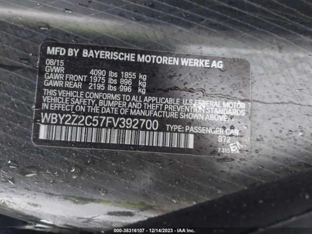 Photo 8 VIN: WBY2Z2C57FV392700 - BMW I8 