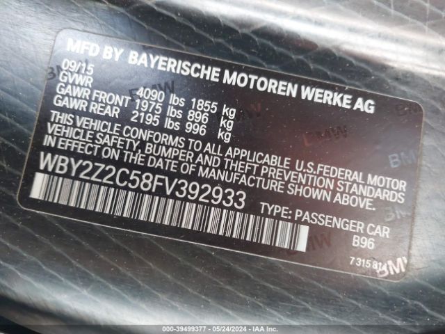 Photo 8 VIN: WBY2Z2C58FV392933 - BMW I8 