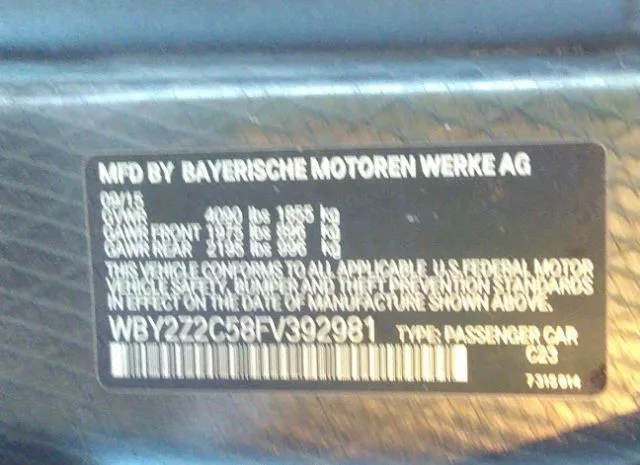 Photo 8 VIN: WBY2Z2C58FV392981 - BMW I8 