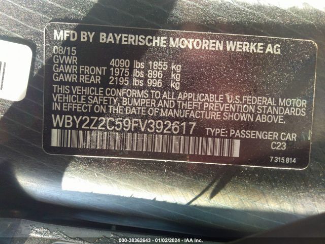 Photo 8 VIN: WBY2Z2C59FV392617 - BMW I8 