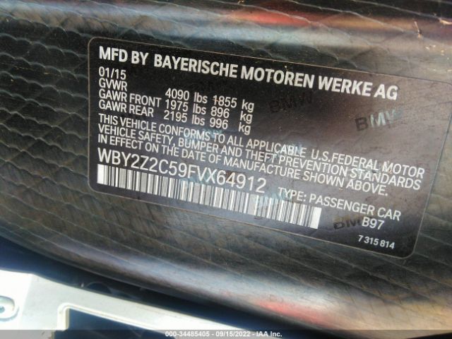 Photo 8 VIN: WBY2Z2C59FVX64912 - BMW I8 