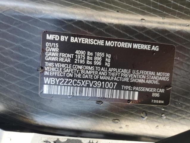 Photo 11 VIN: WBY2Z2C5XFV391007 - BMW I SERIES 