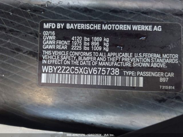 Photo 8 VIN: WBY2Z2C5XGV675738 - BMW I8 