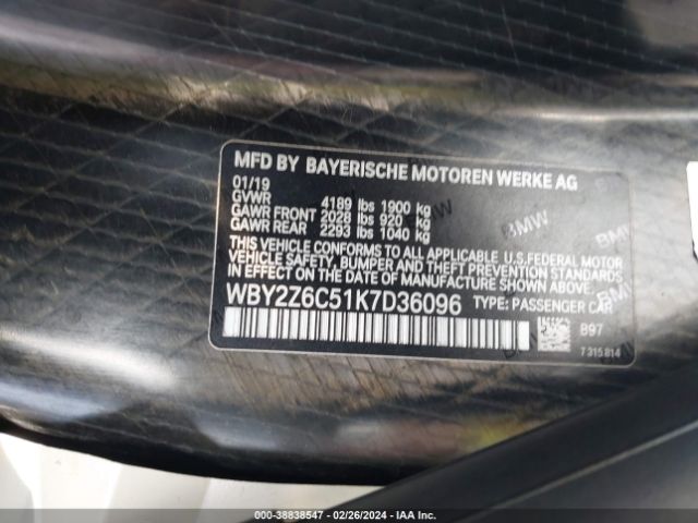 Photo 8 VIN: WBY2Z6C51K7D36096 - BMW I8 