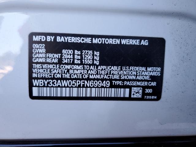 Photo 11 VIN: WBY33AW05PFN69949 - BMW I4 M50 