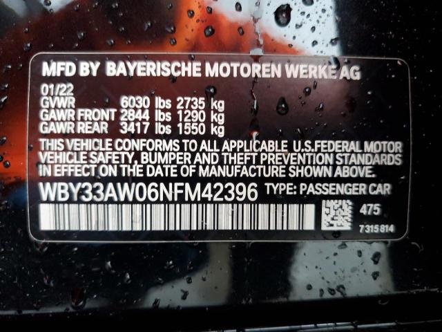 Photo 11 VIN: WBY33AW06NFM42396 - BMW I4 M50 