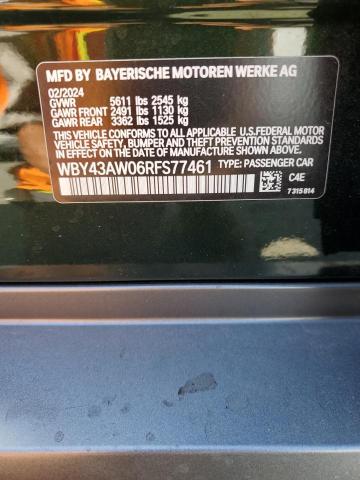 Photo 11 VIN: WBY43AW06RFS77461 - BMW I4 EDRIVE 