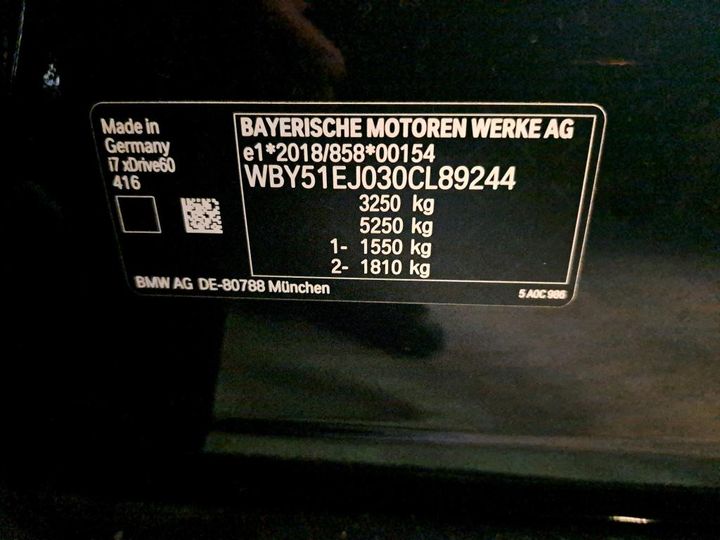 Photo 13 VIN: WBY51EJ030CL89244 - BMW SERIE 7 