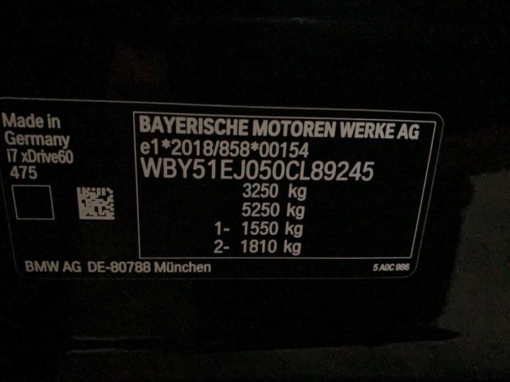 Photo 14 VIN: WBY51EJ050CL89245 - BMW I7 