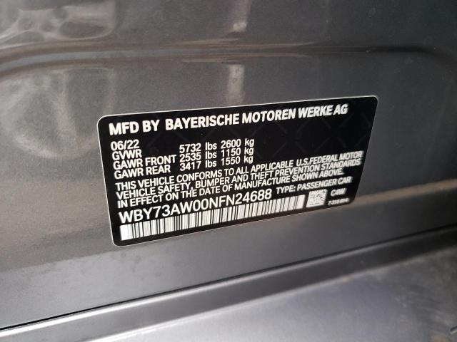 Photo 11 VIN: WBY73AW00NFN24688 - BMW I4 EDRIVE4 