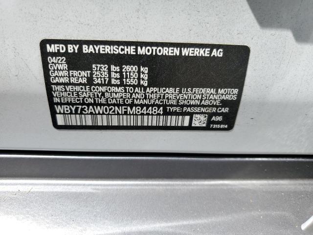 Photo 11 VIN: WBY73AW02NFM84484 - BMW I4 EDRIVE 