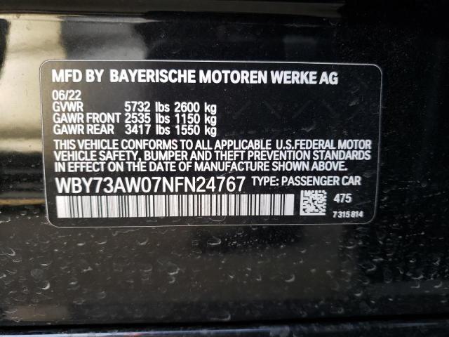 Photo 11 VIN: WBY73AW07NFN24767 - BMW I4 EDRIVE4 