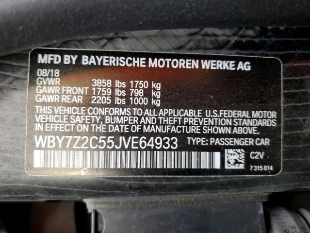 Photo 11 VIN: WBY7Z2C55JVE64933 - BMW I SERIES 