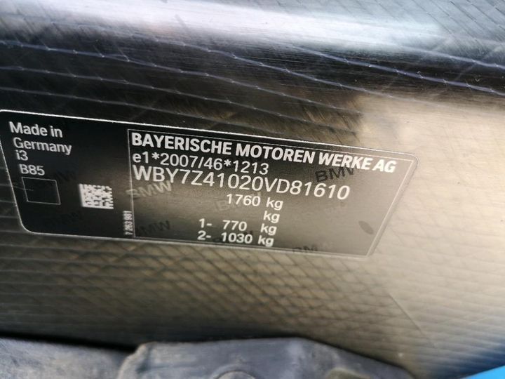 Photo 12 VIN: WBY7Z41020VD81610 - BMW I3 