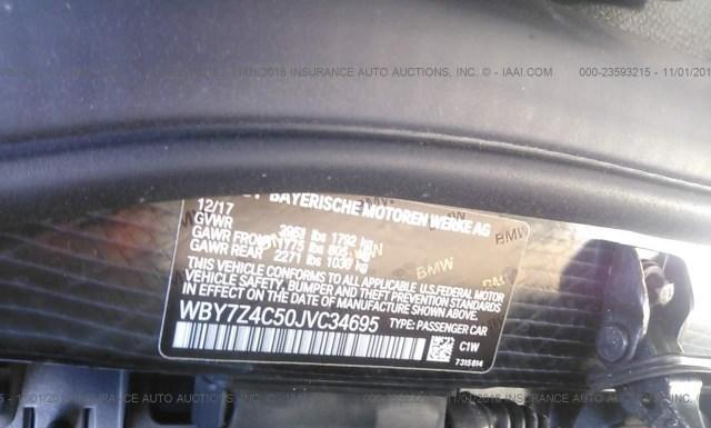 Photo 8 VIN: WBY7Z4C50JVC34695 - BMW I3 