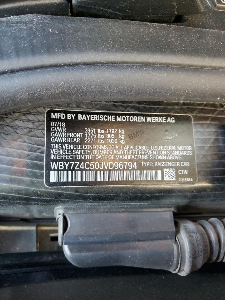 Photo 11 VIN: WBY7Z4C50JVD96794 - BMW I3 