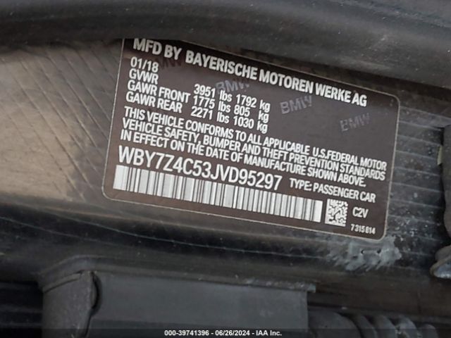 Photo 8 VIN: WBY7Z4C53JVD95297 - BMW I3 