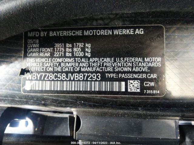 Photo 8 VIN: WBY7Z8C58JVB87293 - BMW I3S 