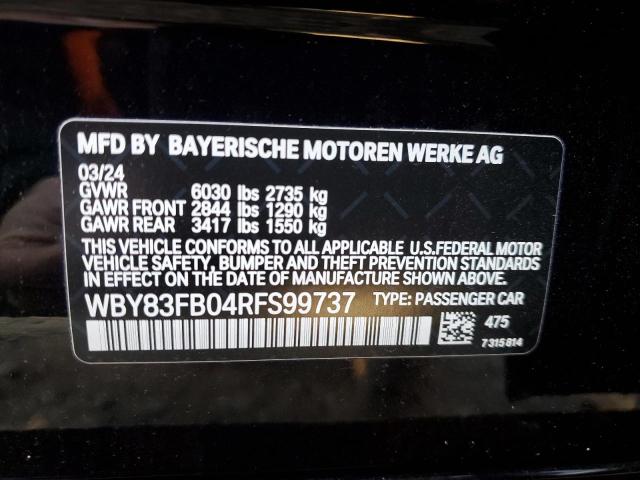 Photo 11 VIN: WBY83FB04RFS99737 - BMW I4 XDRIVE 