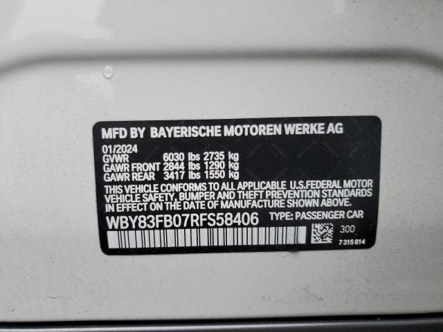 Photo 12 VIN: WBY83FB07RFS58406 - BMW I4 XDRIVE 