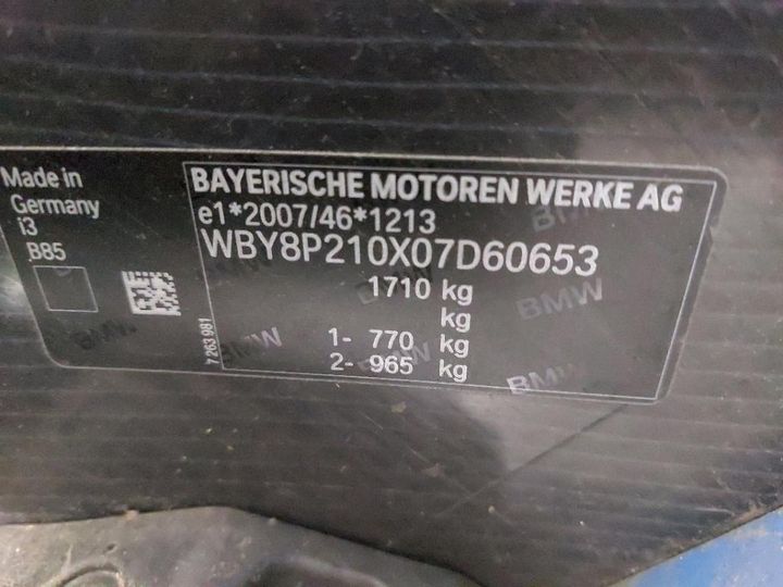 Photo 12 VIN: WBY8P210X07D60653 - BMW I3 