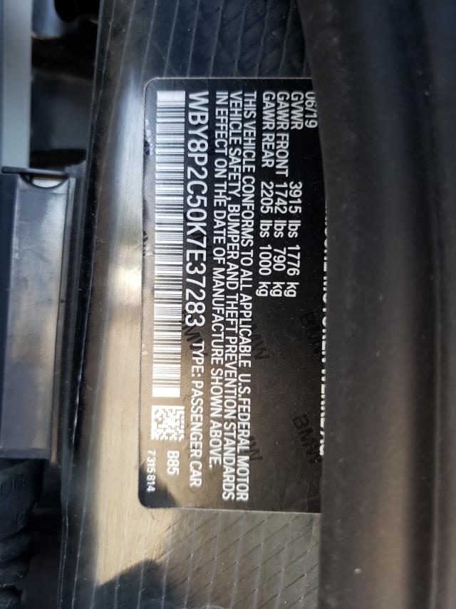 Photo 9 VIN: WBY8P2C50K7E37283 - BMW I3 