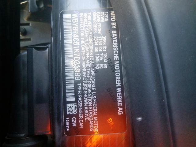 Photo 9 VIN: WBY8P4C51K7D21988 - BMW I3 REX 