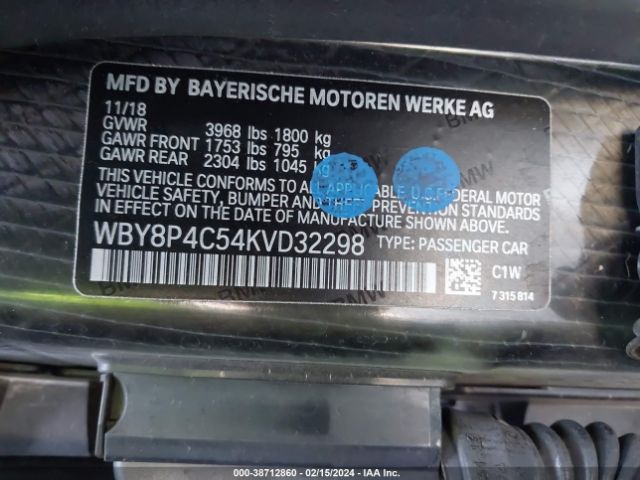 Photo 8 VIN: WBY8P4C54KVD32298 - BMW I3 