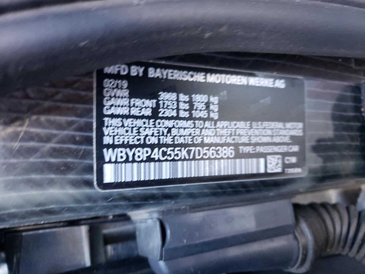 Photo 11 VIN: WBY8P4C55K7D56386 - BMW I3 