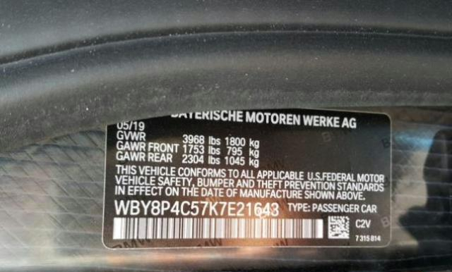 Photo 9 VIN: WBY8P4C57K7E21643 - BMW I3 