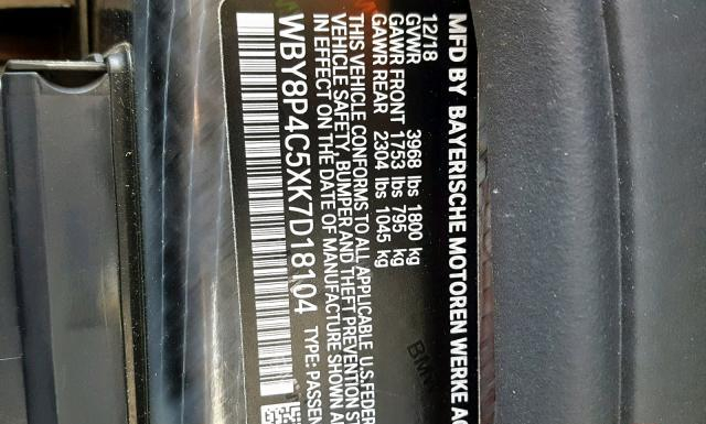 Photo 9 VIN: WBY8P4C5XK7D18104 - BMW I3 