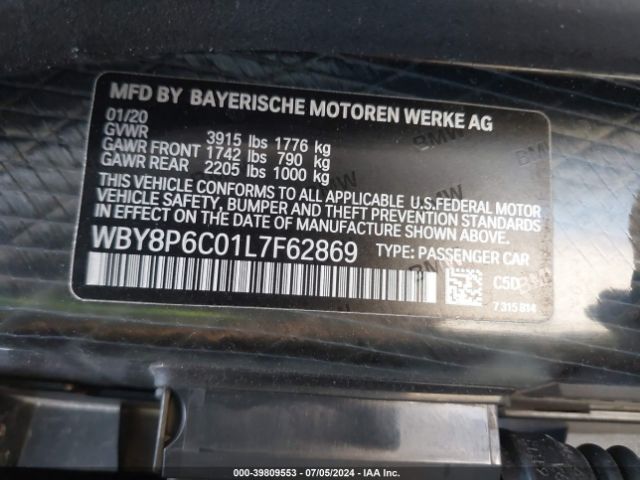 Photo 8 VIN: WBY8P6C01L7F62869 - BMW I3 