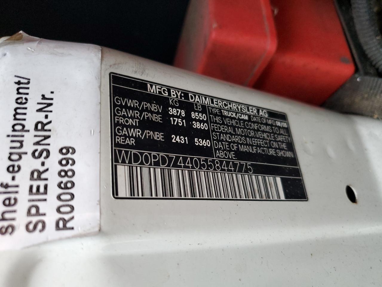 Photo 11 VIN: WD0PD744055844775 - DODGE SPRINTER 