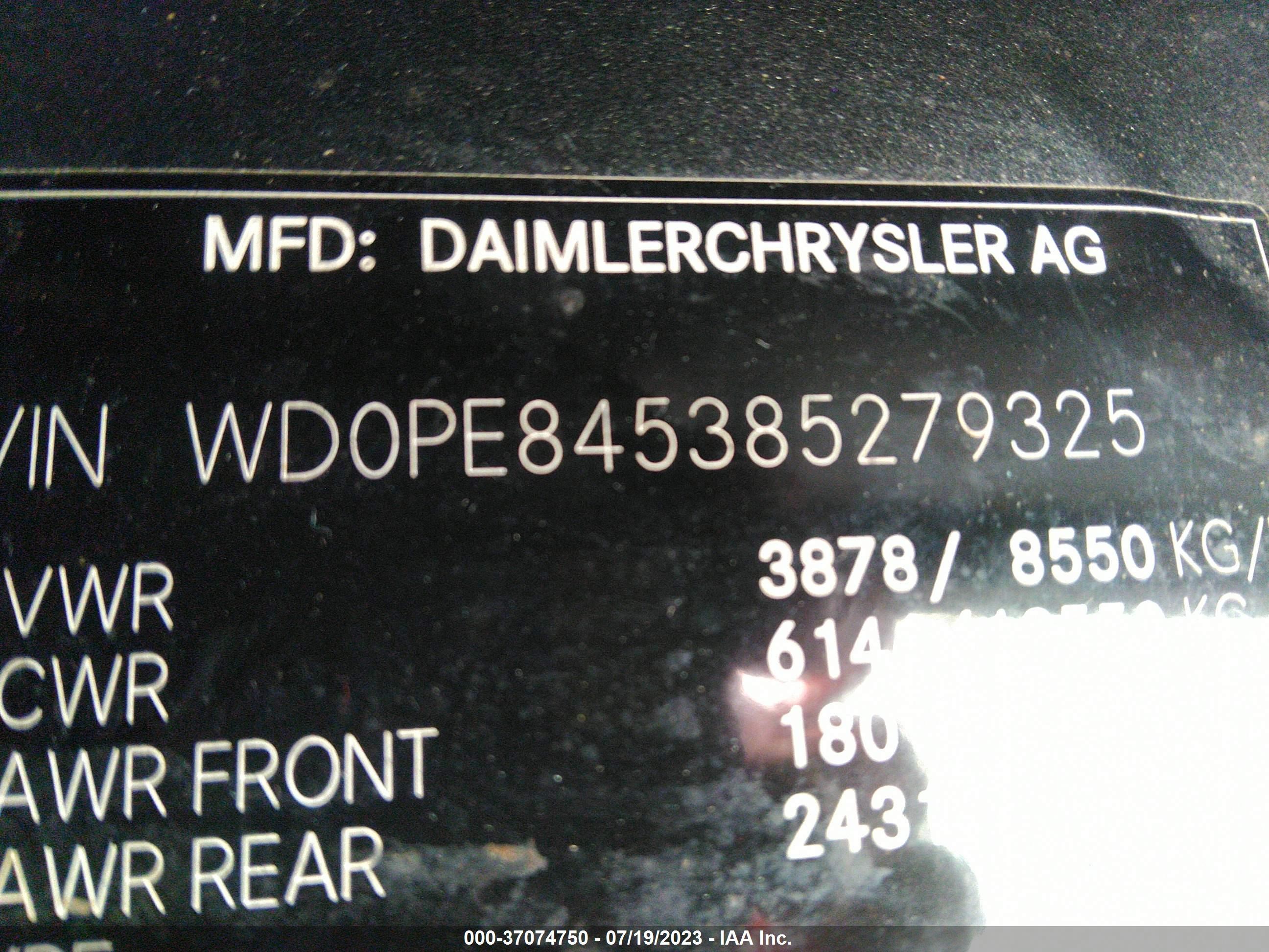 Photo 8 VIN: WD0PE845385279325 - DODGE SPRINTER 