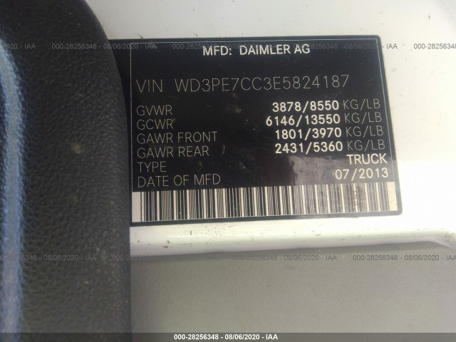 Photo 8 VIN: WD3PE7CC3E5824187 - MERCEDES-BENZ SPRINTER CARGO VANS 